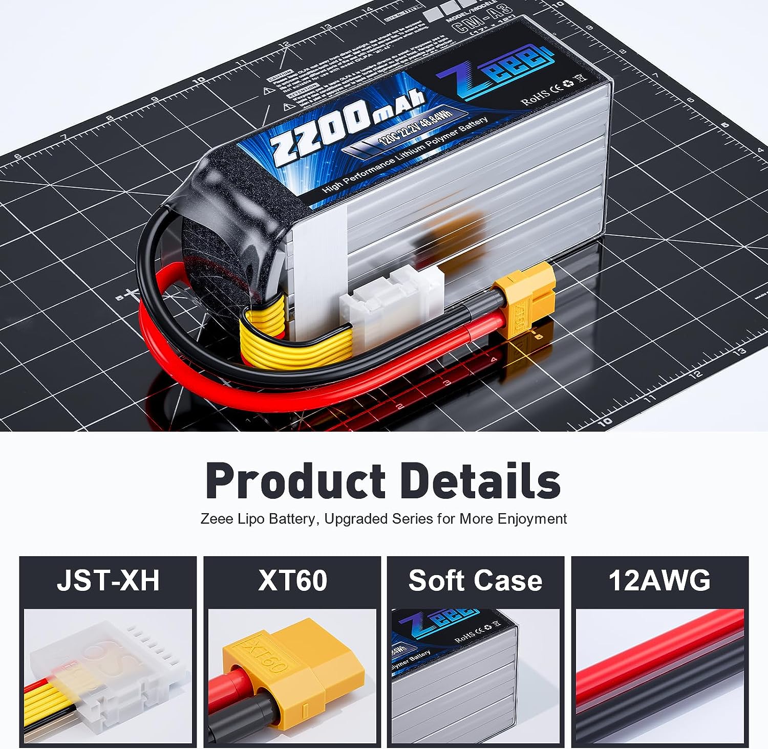 Zeee 6S 2200mAh Lipo Battery 2 - 6S Lipo Battery 22.2V 5000Mah recension och pris