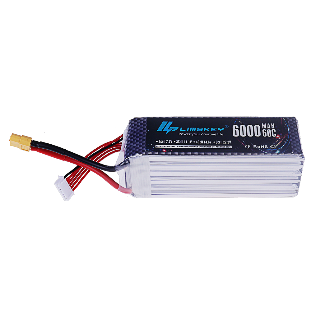 7.4V 11.1V 14.8V 22.2V 6000mAh - 4S Lipo Battery 14.8V 6000Mah recension och pris