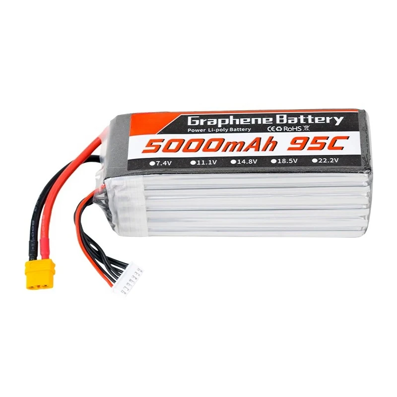 6S 22.2V 5000mAh 95C Graphene  - 6S Lipo Battery 22.2V 5000Mah recension och pris